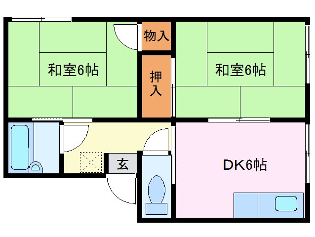 間取り図 コーポ富士