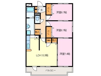 間取図 常磐町Ms