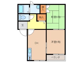 間取図 三幸ハイツ御薗Ｂ棟