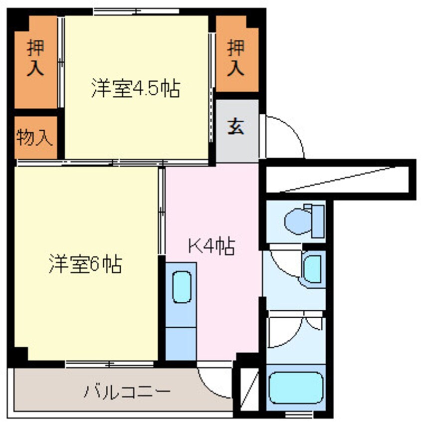 間取図 ビレッジハウス安楽島1号棟