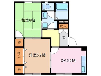 間取図 ハイツさきしまB棟