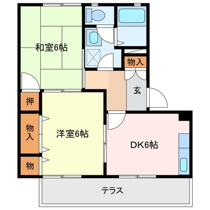 間取図 ハイツさきしまB棟