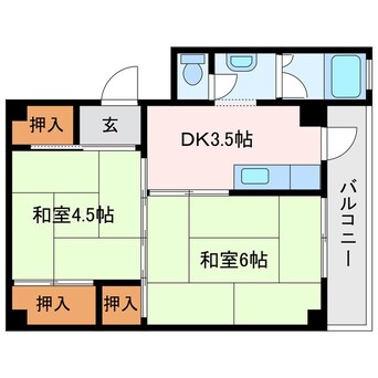 間取図 ビレッジハウス安楽島1号棟