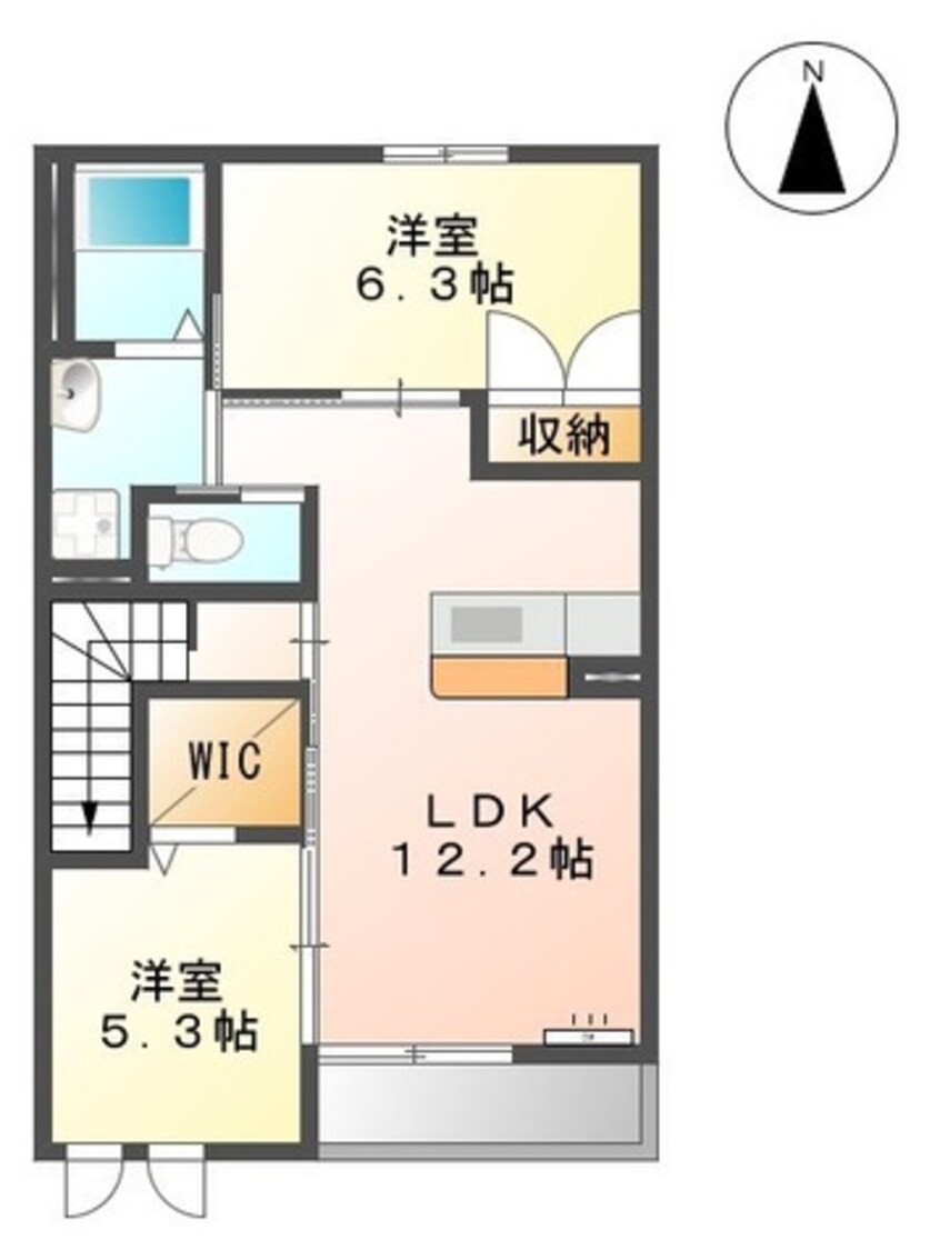 間取図 グリーンハイツ小俣Ｂ棟