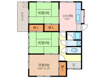 間取図 木地借家