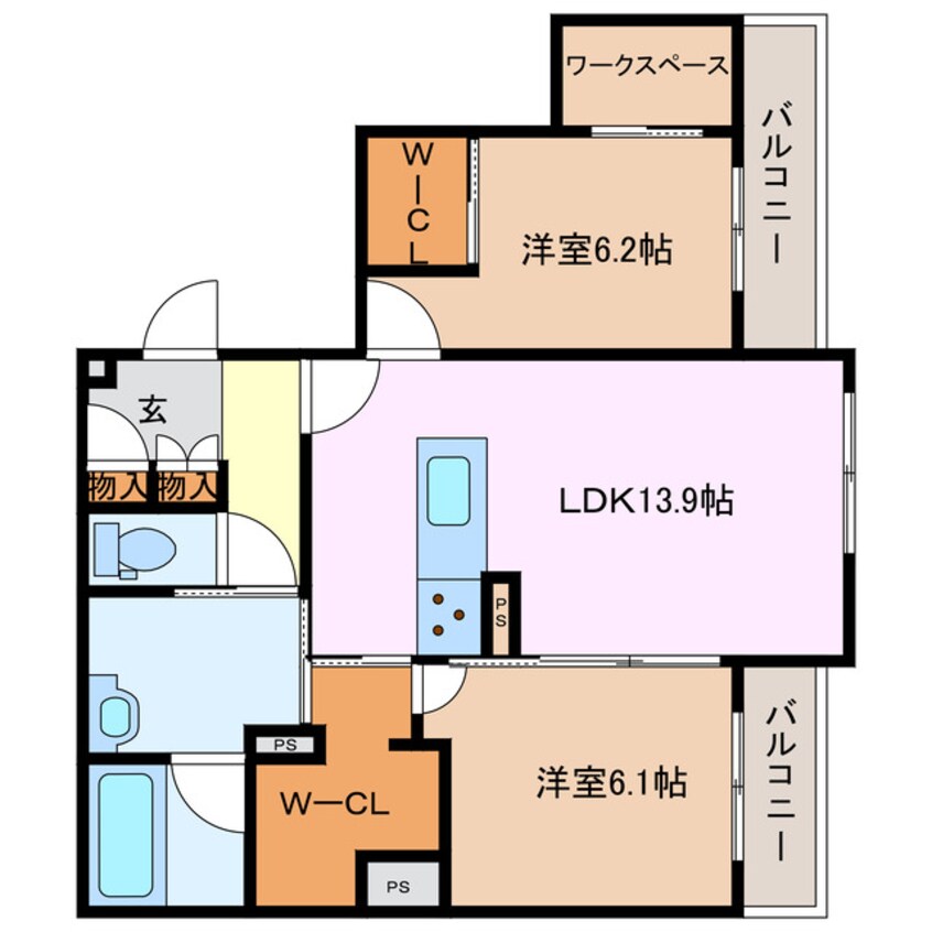 間取図 ＳｈａＭａｉｓｏｎ　ＭａｔｓｕｓａｋａＣａｓｔｌｅ