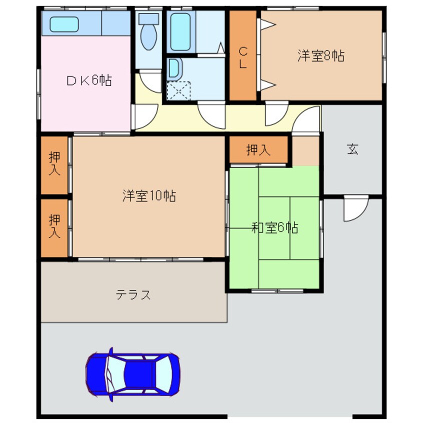 間取図 長澤様貸家