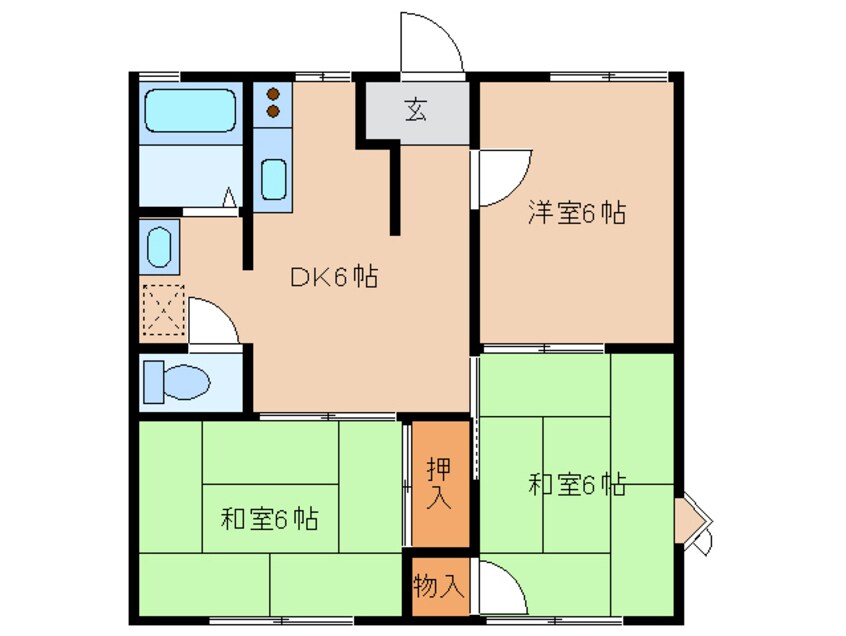 間取図 ヴィラシャロームⅡ