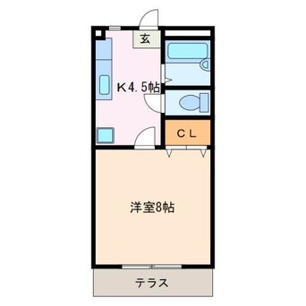 間取図 コーポベルウッドⅡ