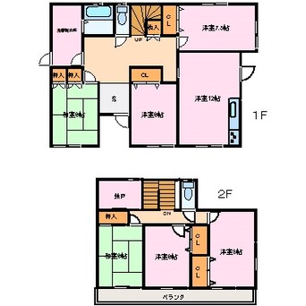 間取図 玉城町坂本貸家