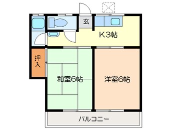 間取図 東新コーポ