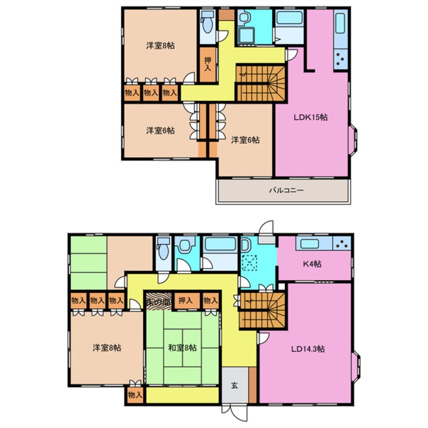 間取図 中林町二世帯住宅