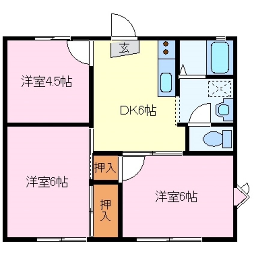 間取図 ホワイトハイツ宮古