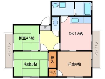 間取図 コーポ駅部田