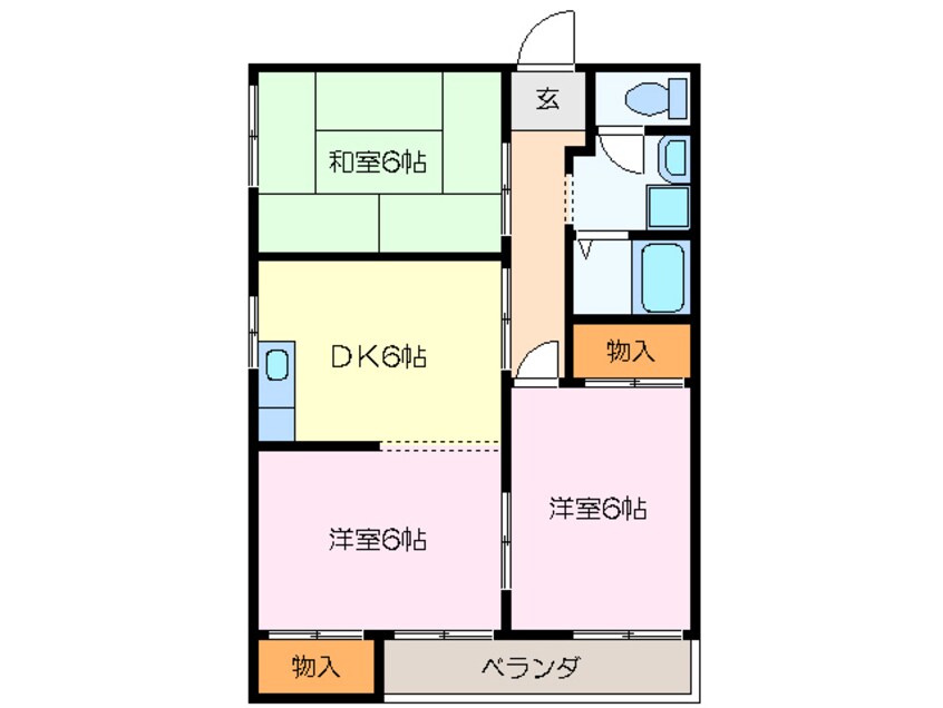 間取図 サンスカイ細Ⅰ