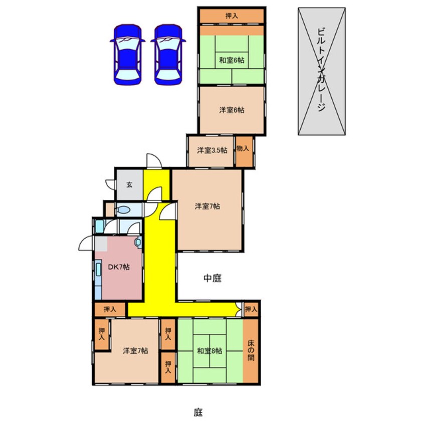 間取図 駅部田貸家