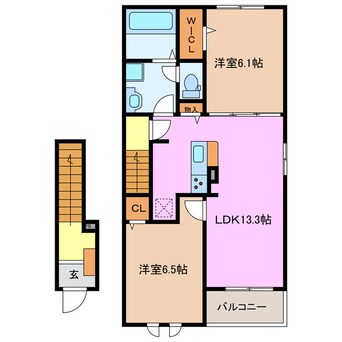 間取図 エレガンシアⅡ　Ｂ