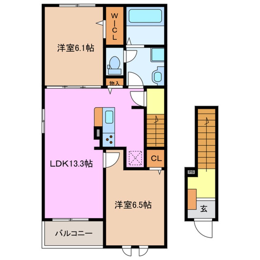 間取図 エレガンシアⅡ　Ｂ