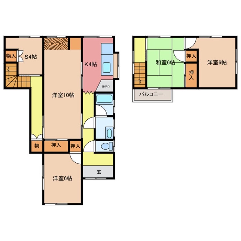 間取図 小黒田町貸家