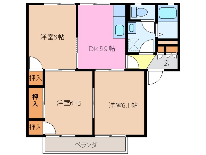 間取図 グリーンハイツⅢ