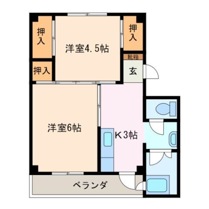 間取図 ビレッジハウス南郊１号棟