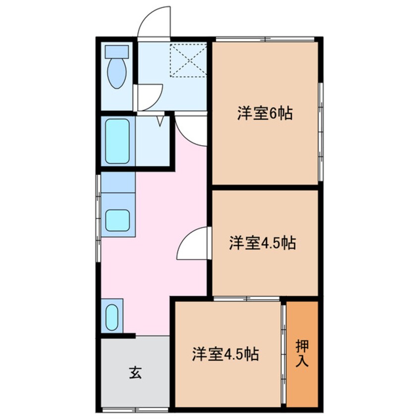 間取図 新良借家