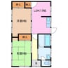 駅部田町戸建 2LDKの間取り