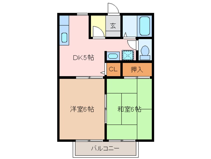 間取図 光ヶ丘コーポ北山Ｂ