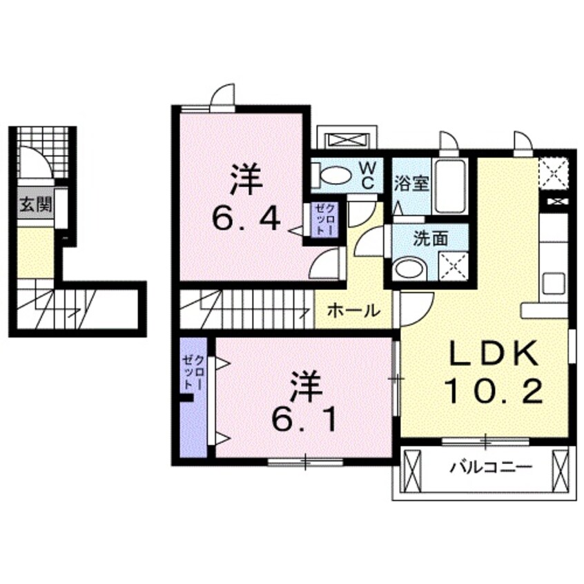 間取図 マウンテン　ローレル　Ｎ