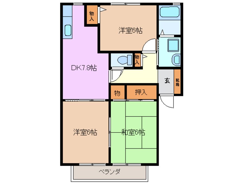 間取図 パストラル　ヴィラB棟