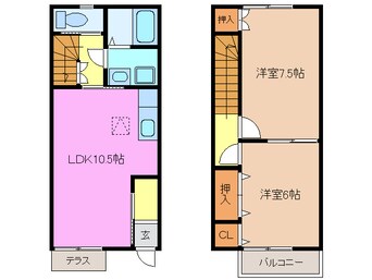 間取図 メゾネット彩