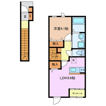 間取図 プラ　リジェール