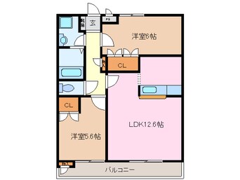 間取図 グローリアス山水Ｂ棟