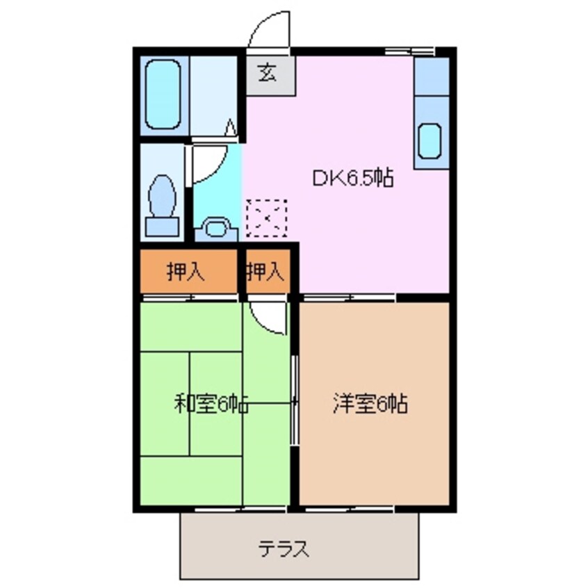 間取図 リックスハイツ101