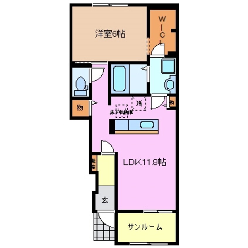 間取図 コンフォート富田Ⅰ