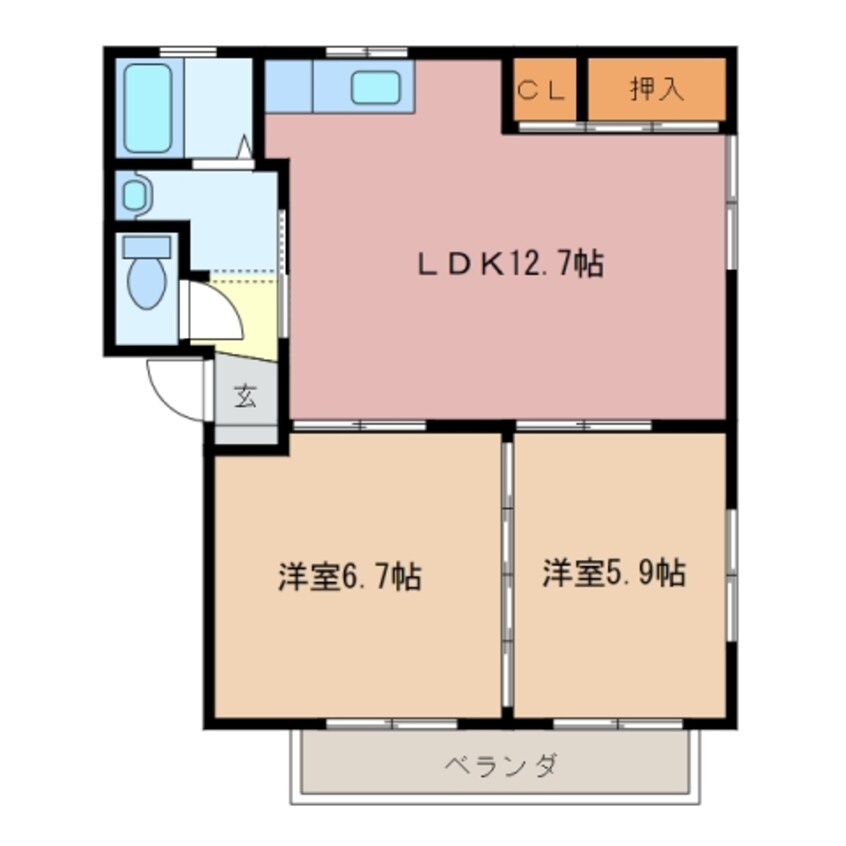 間取図 サンポート松寺Ｆ棟