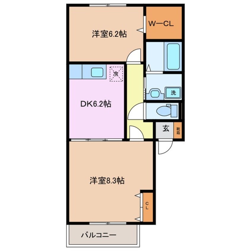 間取図 ラ　ウィルモア