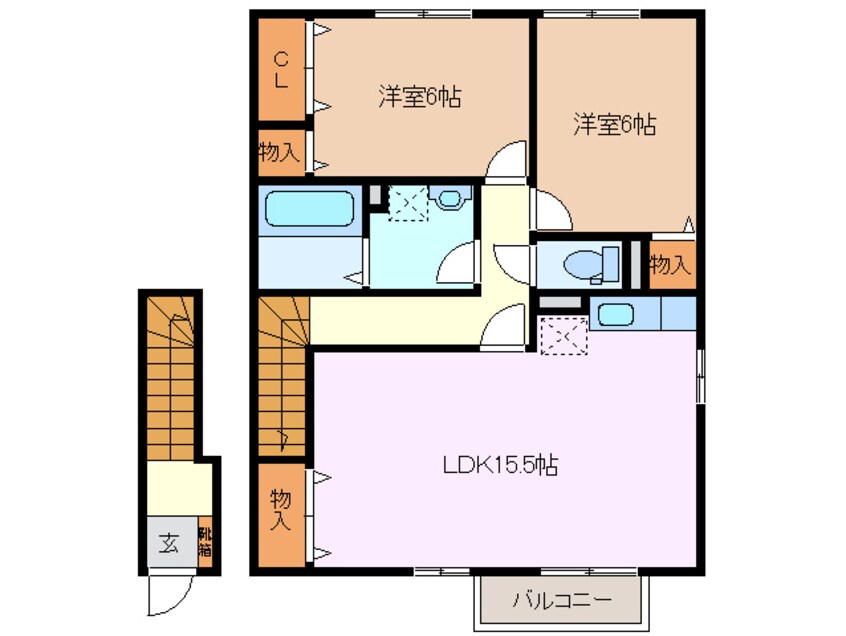 間取図 フラワーコート　B