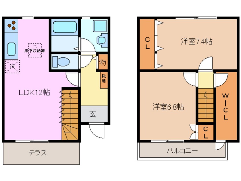 間取図 ＢＲＥＧＩＯ　ＡＳＡＨＩＧＡＯＫＡ