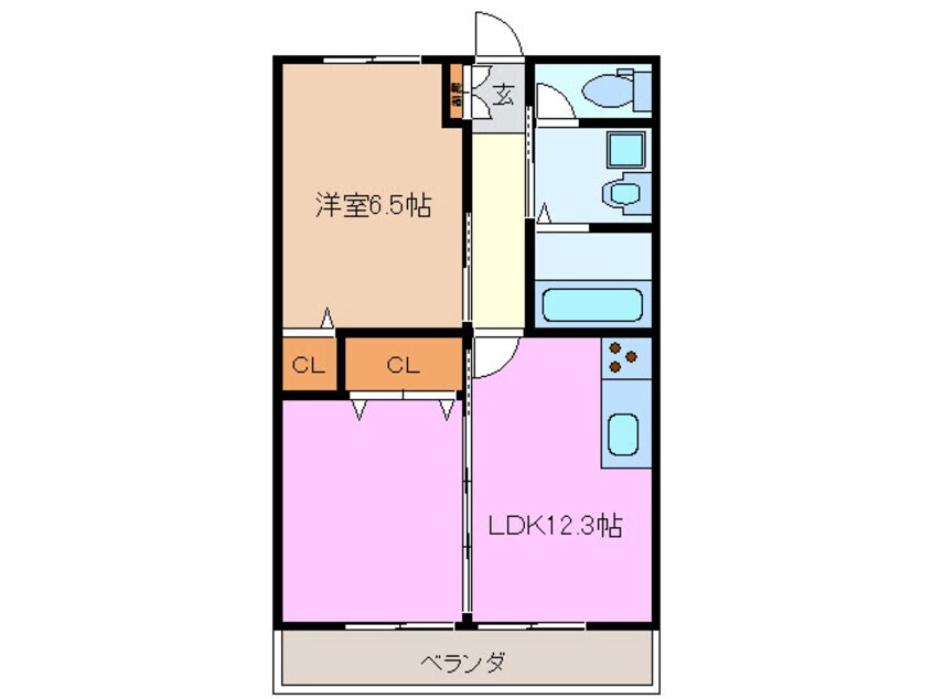 間取図 ライラック正和台 B棟