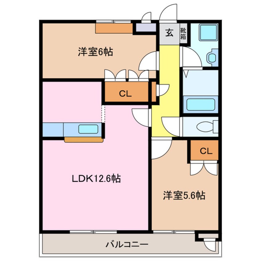 間取図 グローリアス山水Ｂ棟