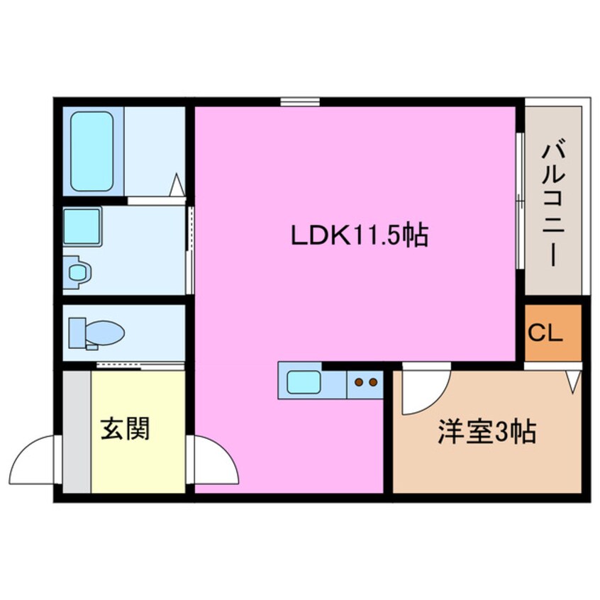 間取図 LECOCON桑名Ⅳ