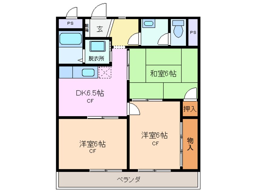 間取図 リンピアアサケ