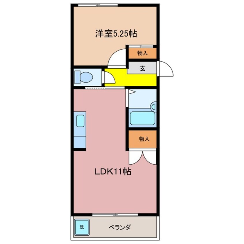 間取図 近鉄湯の山線/伊勢松本駅 徒歩17分 2階 築35年