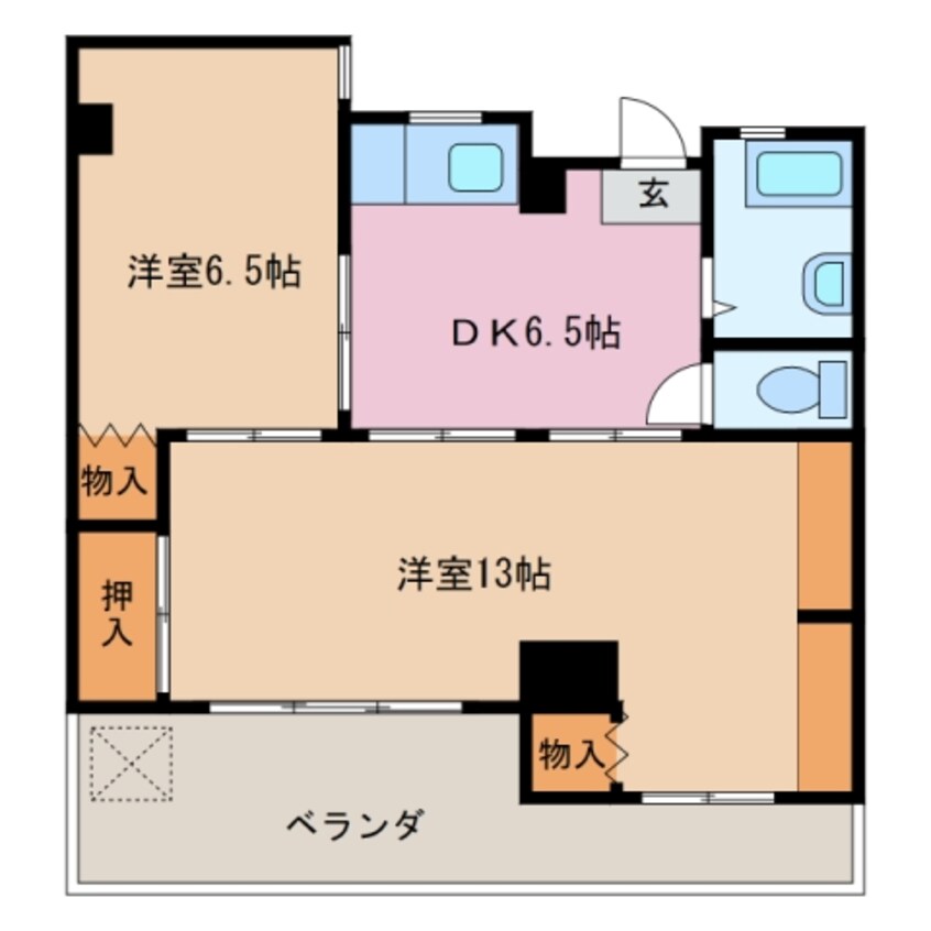 間取図 四日市あすなろう鉄道内部線/赤堀駅 徒歩9分 4階 築45年