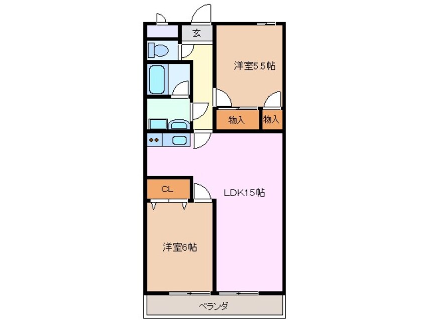 間取図 四日市あすなろう鉄道内部線/赤堀駅 徒歩8分 3階 築29年