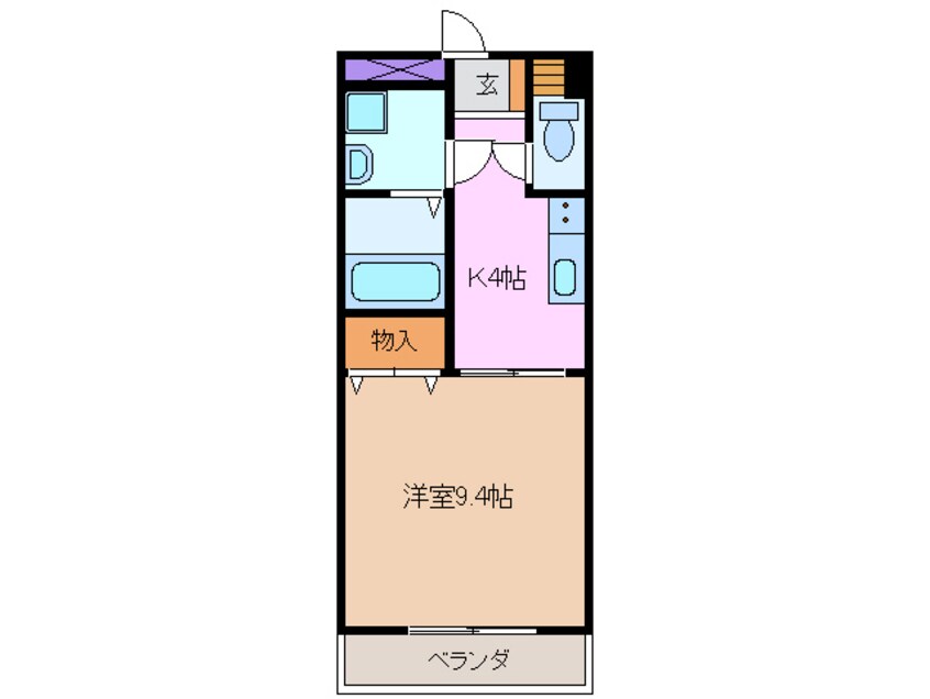 間取図 近鉄名古屋線/塩浜駅 徒歩5分 1階 築22年