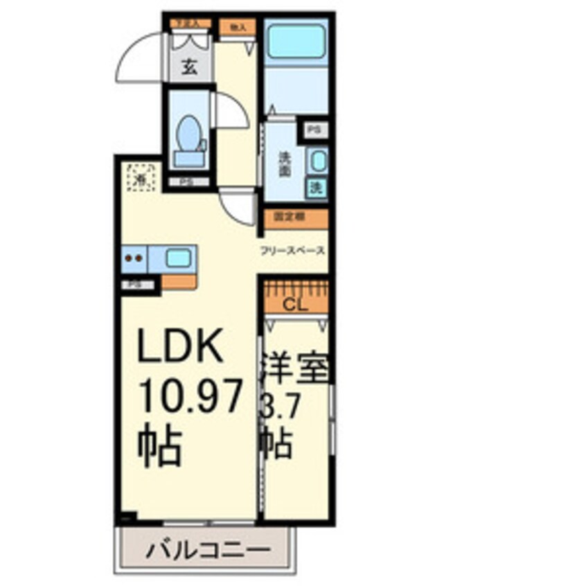 間取図 近鉄湯の山線/伊勢松本駅 徒歩7分 2階 築1年