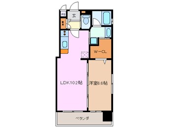 間取図 四日市あすなろう鉄道内部線/あすなろう四日市駅 徒歩3分 6階 築16年