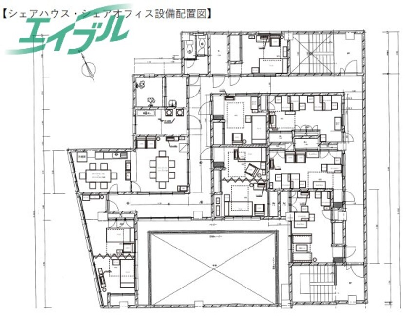 配置図 近鉄名古屋線/近鉄四日市駅 徒歩7分 4階 築44年